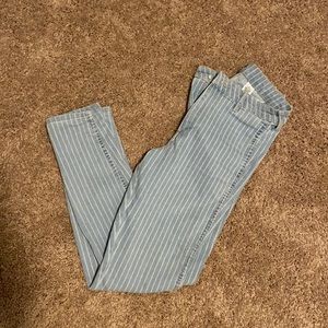 White Stripe Skinny Denim Jeans